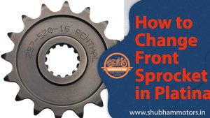 How to change front sprocket in bajaj platina. shubham motors. 4k video.